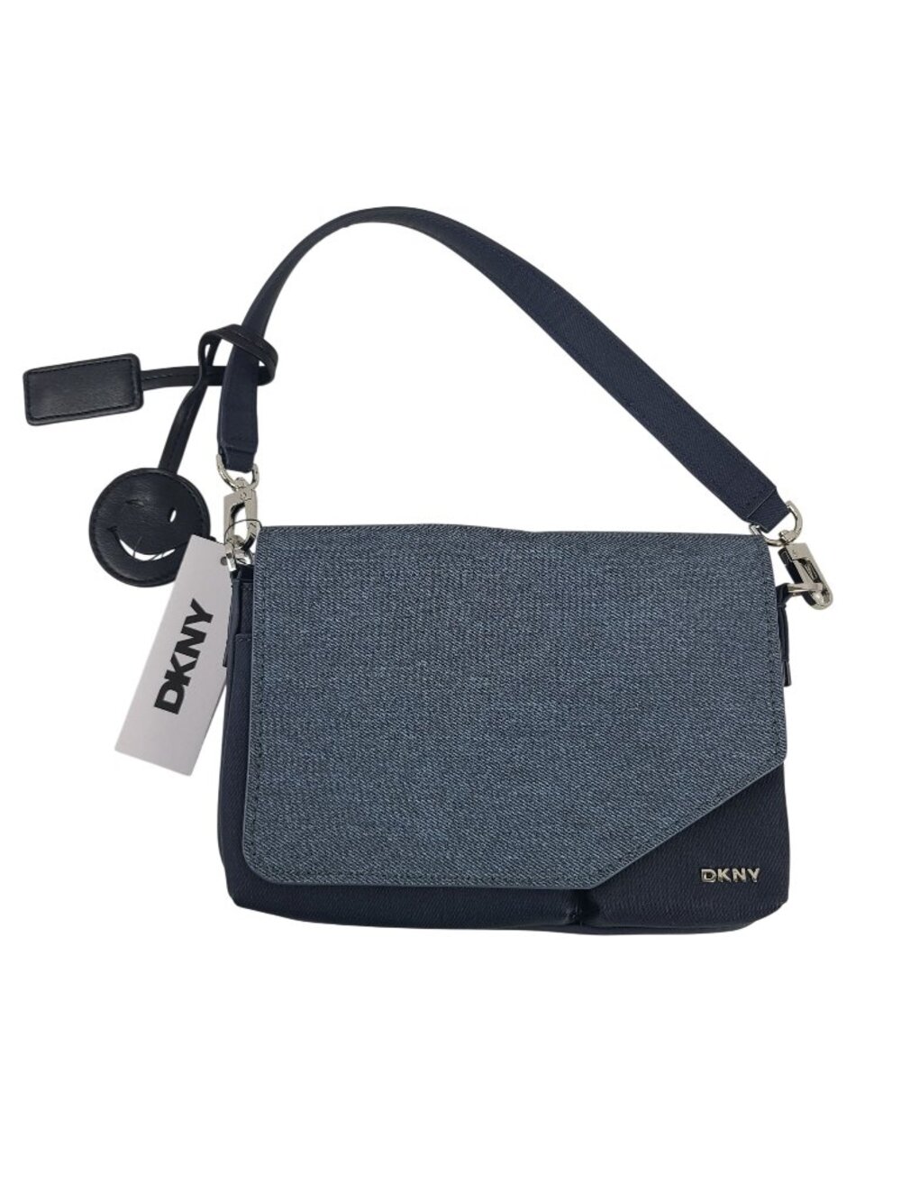 NEW DKNY Mecca Shoulder Bag R613DF60 Denim Blue With Tags Stylish Durable Design